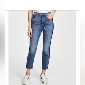 Madewell Tuxedo Stripe Ankle Jean. Sz 25